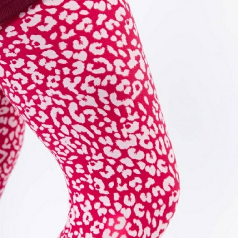 Agnes & Dora Pink Leopard Leggings NWT S/M